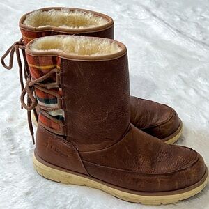 L.L. Bean fleece lined pull winter boot